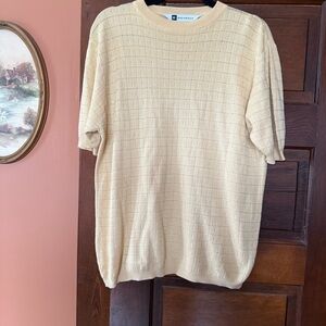 Bachrach Men's Light yellow Crewneck Sweater
